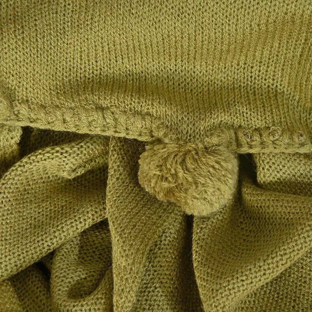 Pom Pom Scarf Sage